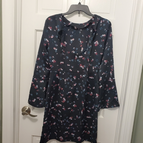Banana Republic Floral Print Bateau Neck Open Back Dress Size 2, Cocktail Party - Picture 11 of 12